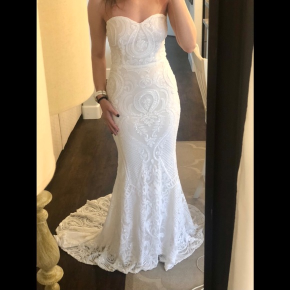 Mermaid Sequin Wedding or Prom Dress - Picture 4 of 8